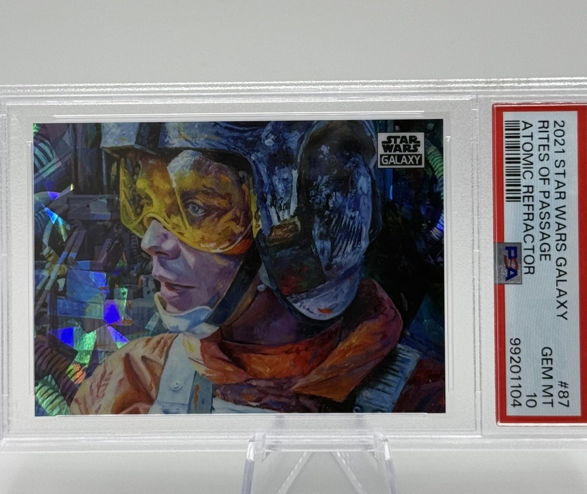 2021 Topps Chrome Star Wars Galaxy Rites of Passage Atomic Refractor /150 PSA 10
