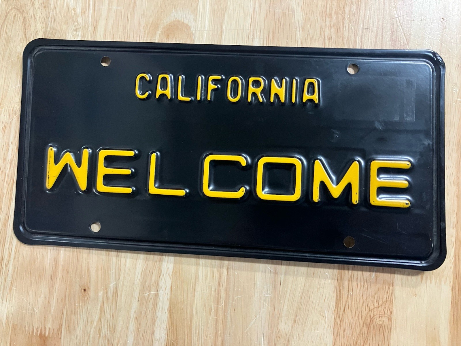 1968 California Governor’s Conference Welcome License Plate Ronald Reagan
