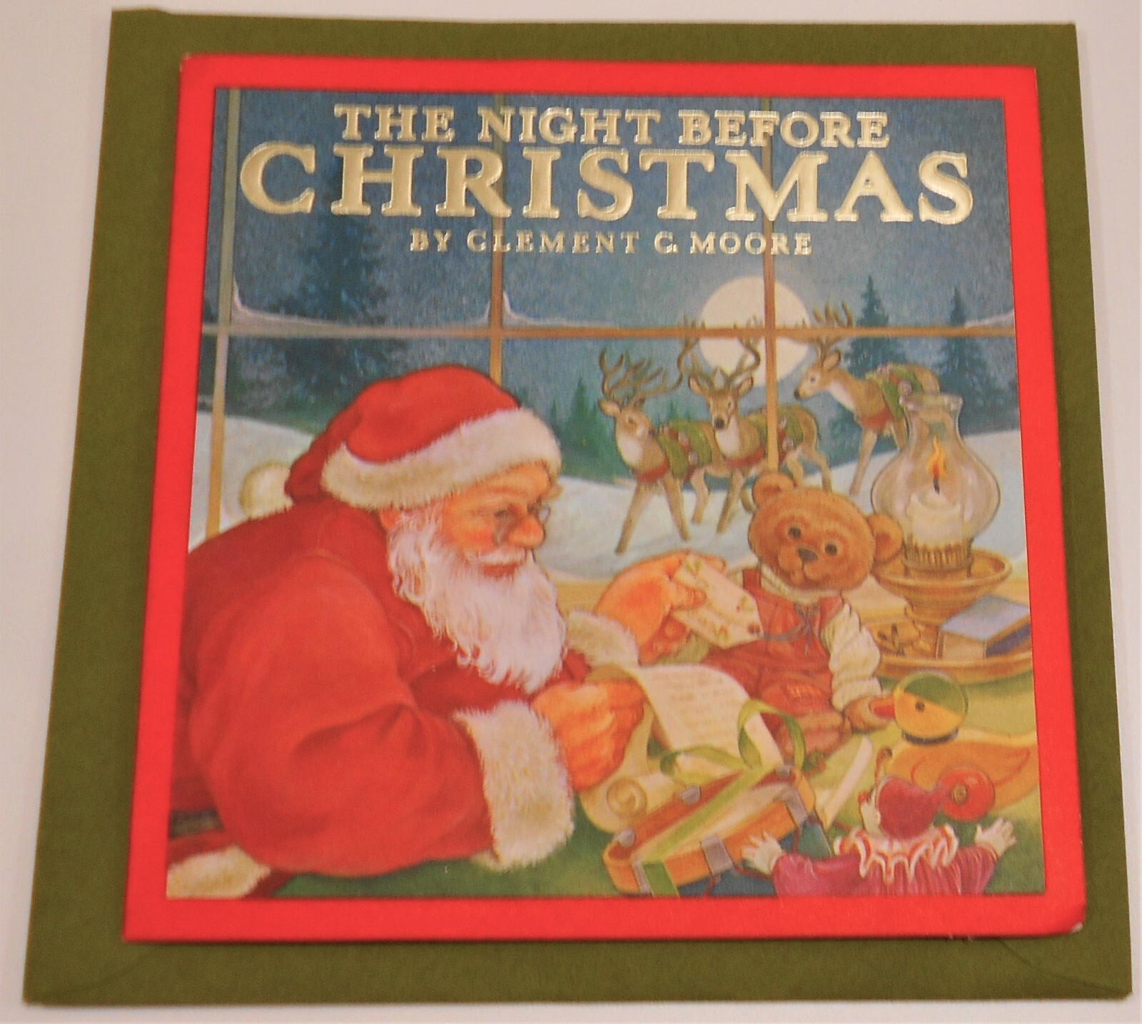Vintage Hallmark THE NIGHT BEFORE CHRISTMAS Story Card & Envelope UNUSED 5 1/2\