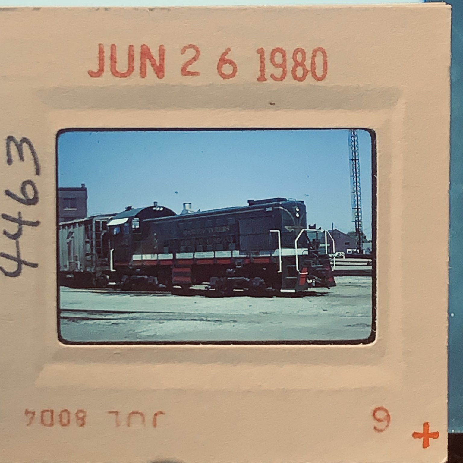 1980 35mm Original Train Slide Locomotive 266 Railroad Yard Vintage Color 1980 35mm Original Train Slide Locomotive 266 Railroad Yard Vintage Color