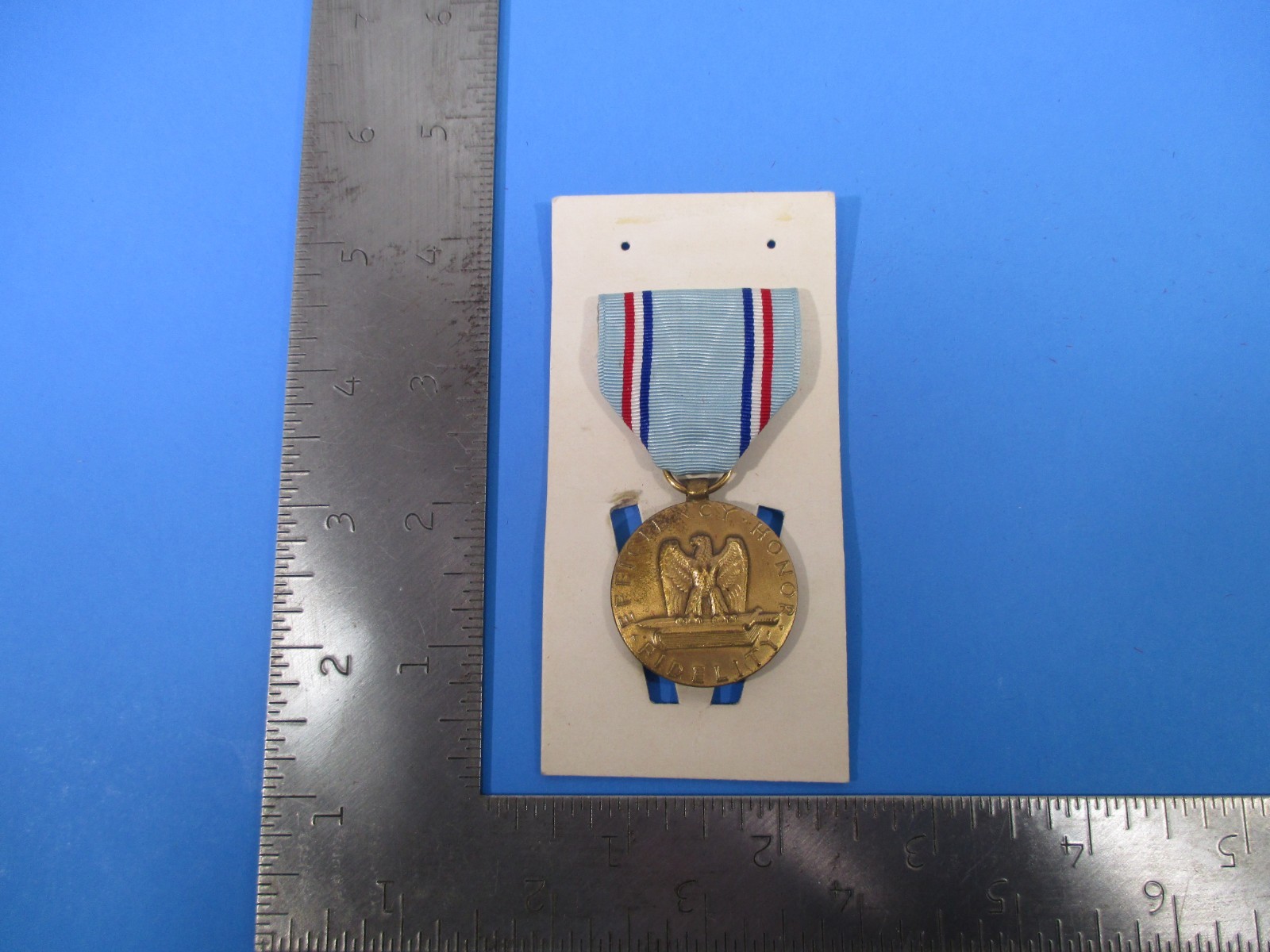 Vintage Ribbon Award For Good Conduct WWII Efficiency Honor Fidelity S7460