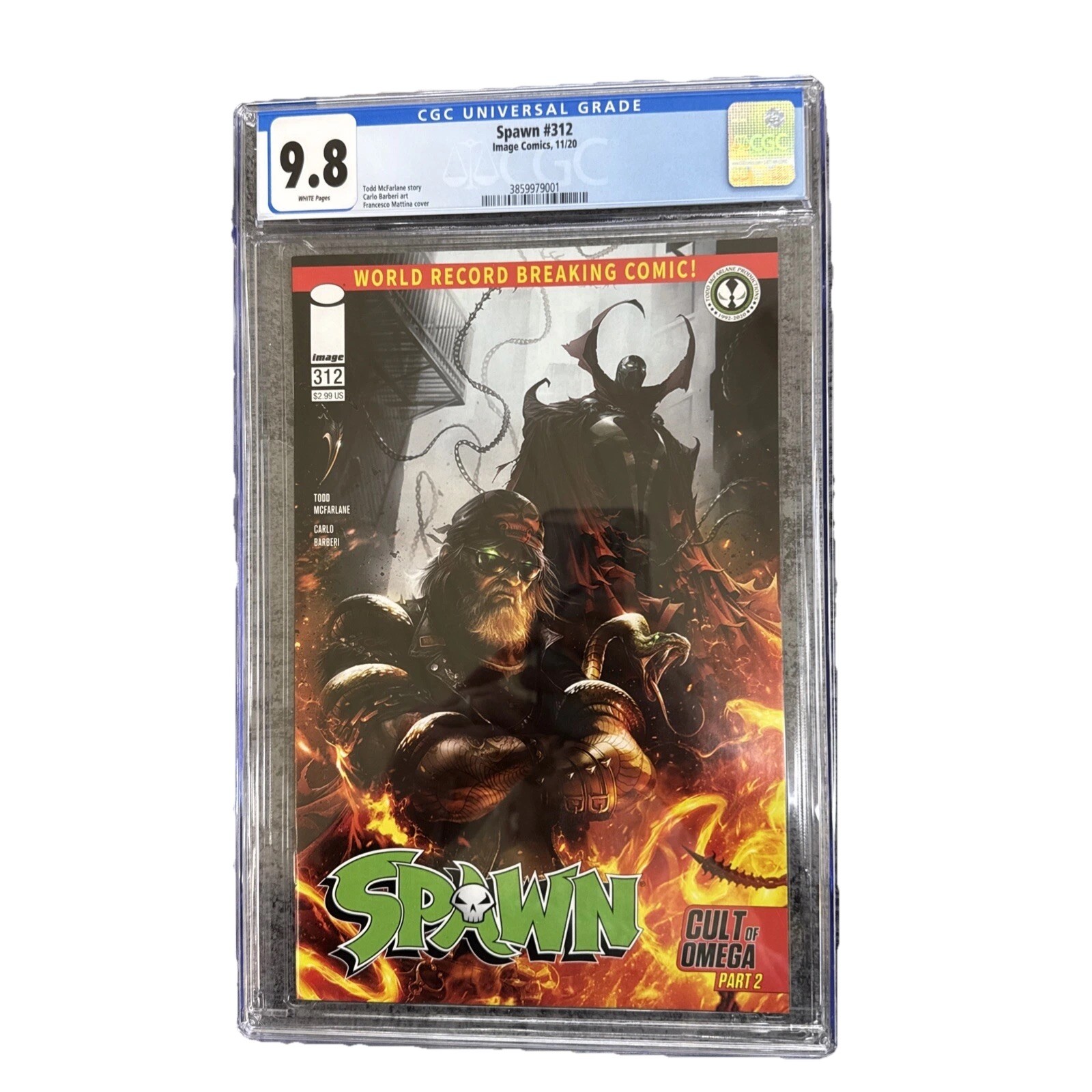 SPAWN 312 MATTINA COVER FIRST PRINT IMAGE COMICS 9.8 CGC gem Mint. SPAWN 312 MATTINA COVER FIRST PRINT IMAGE COMICS 9.8 CGC gem Mint.