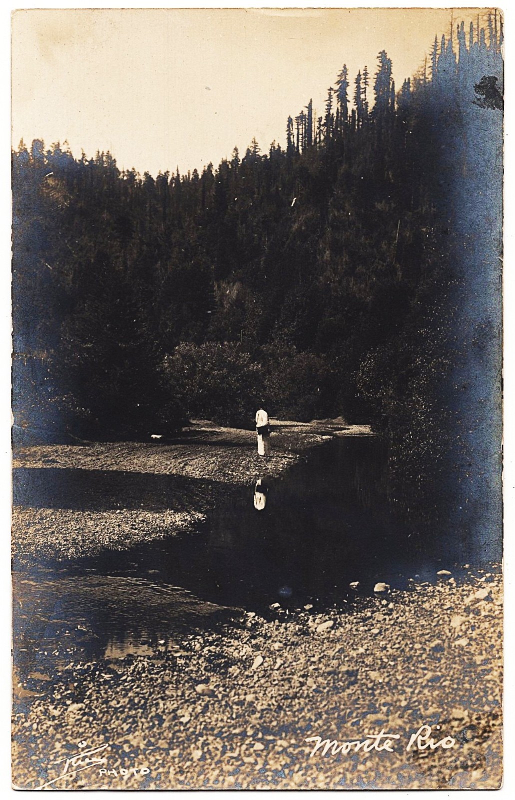 real photo Monte Rio CA - Women Standing At Water Edge antique postcard RPPC real photo Monte Rio CA - Women Standing At Water Edge antique postcard RPPC