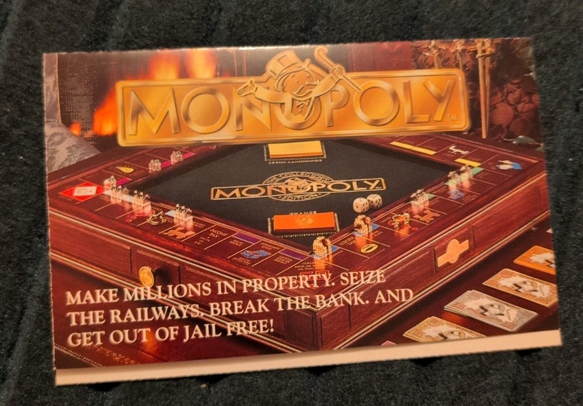 1992 Franklin Mint Monopoly Collectors Edition Table Board Game Brochure