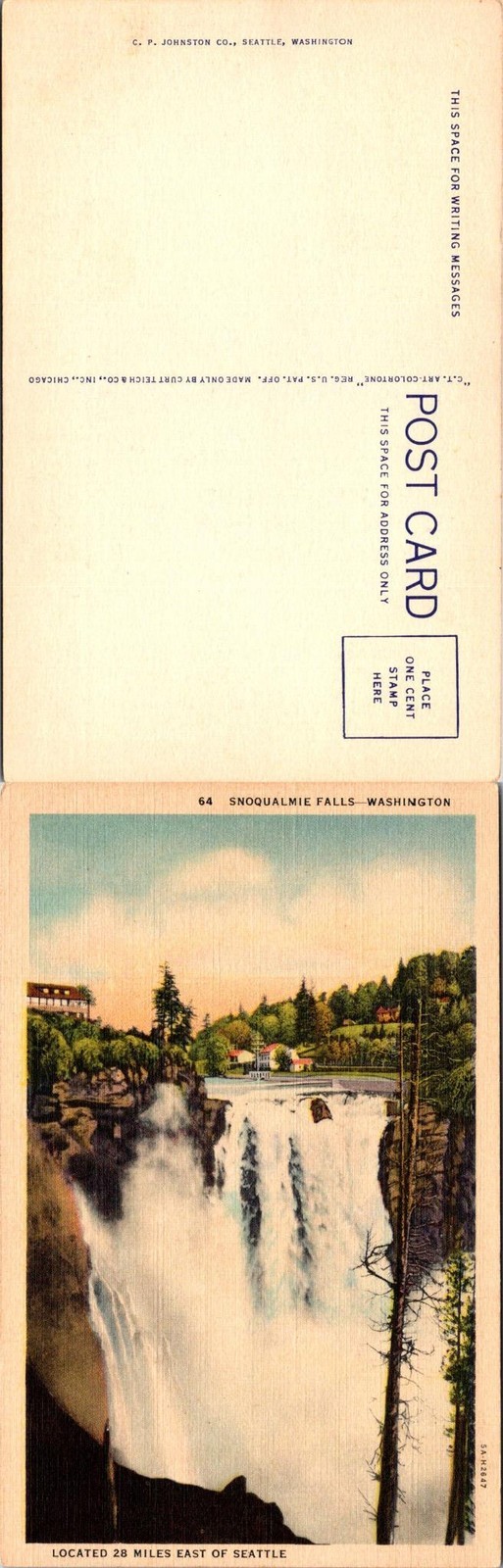 Snoqualmie Falls, Washington Postcards unused 56573