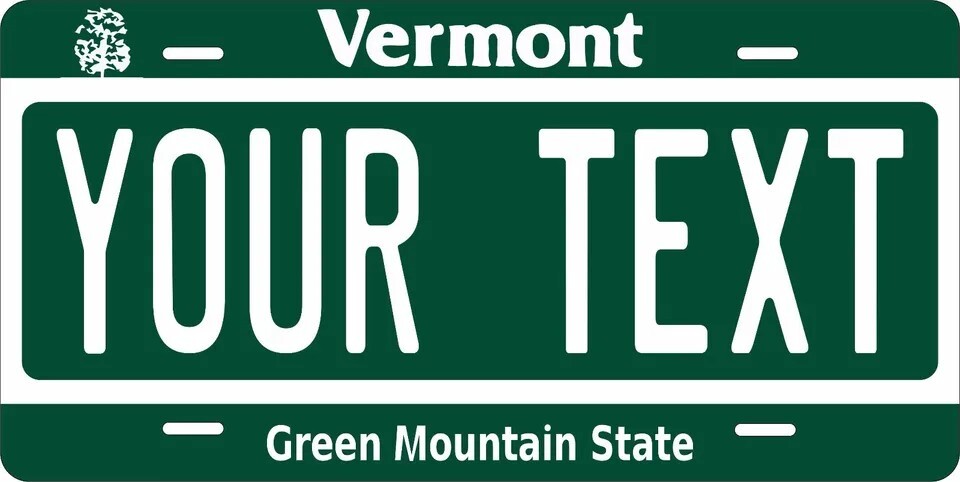 Vermont 1985 Custom State License Plate Personalized 12\