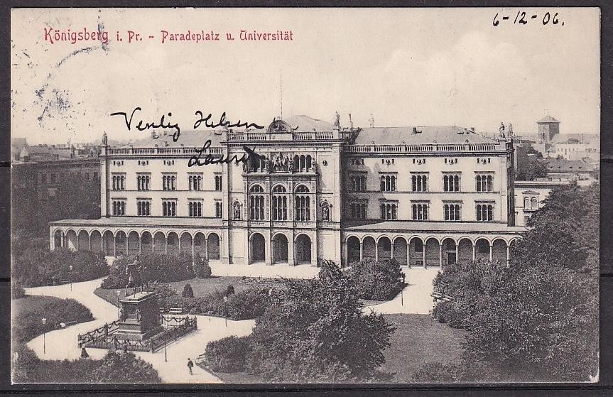 g3794/ Germany (today Russia) Postcard 1906 # Königsberg Paradeplatz u. Uni.