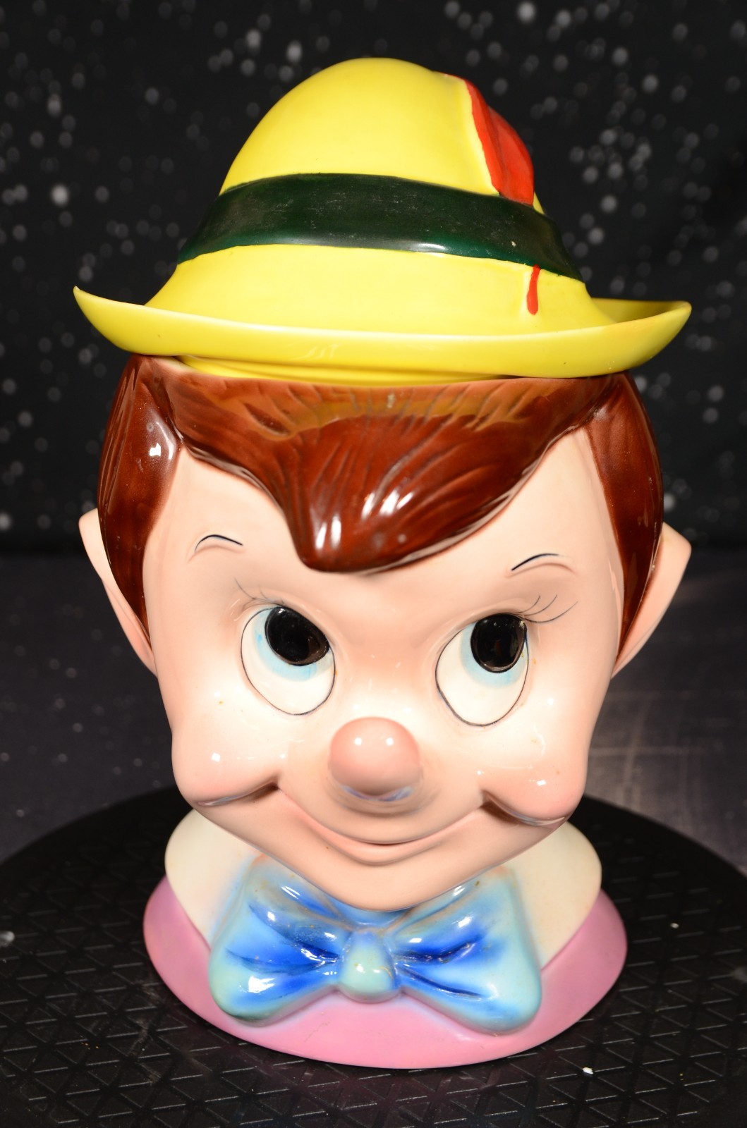 RARE Pinocchio Head Cookie Jar Walt Disney Vintage Disneyana Collectible RARE Pinocchio Head Cookie Jar Walt Disney Vintage Disneyana Collectible