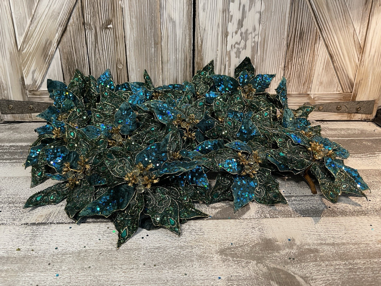 Pier One Peacock Poinsettias Christmas New Lot 20 Rare Vintage