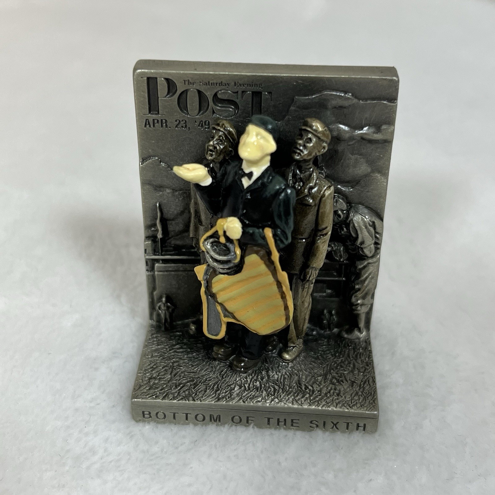Vintage Goebel Norman Rockwell Pewter Bottom Of The Sixth