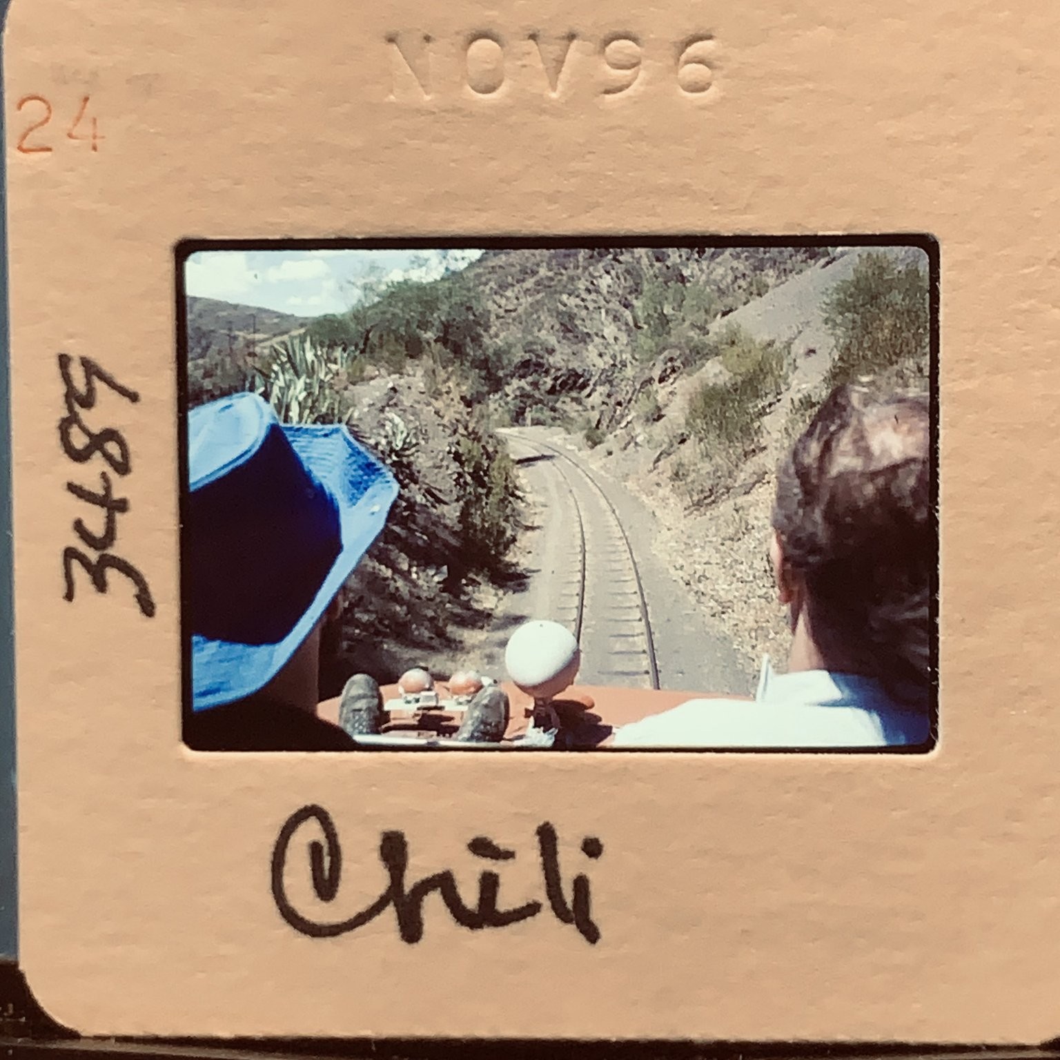 Vintage 1996 35mm Slide Chile Andes Railway Train Travel Landscape Original