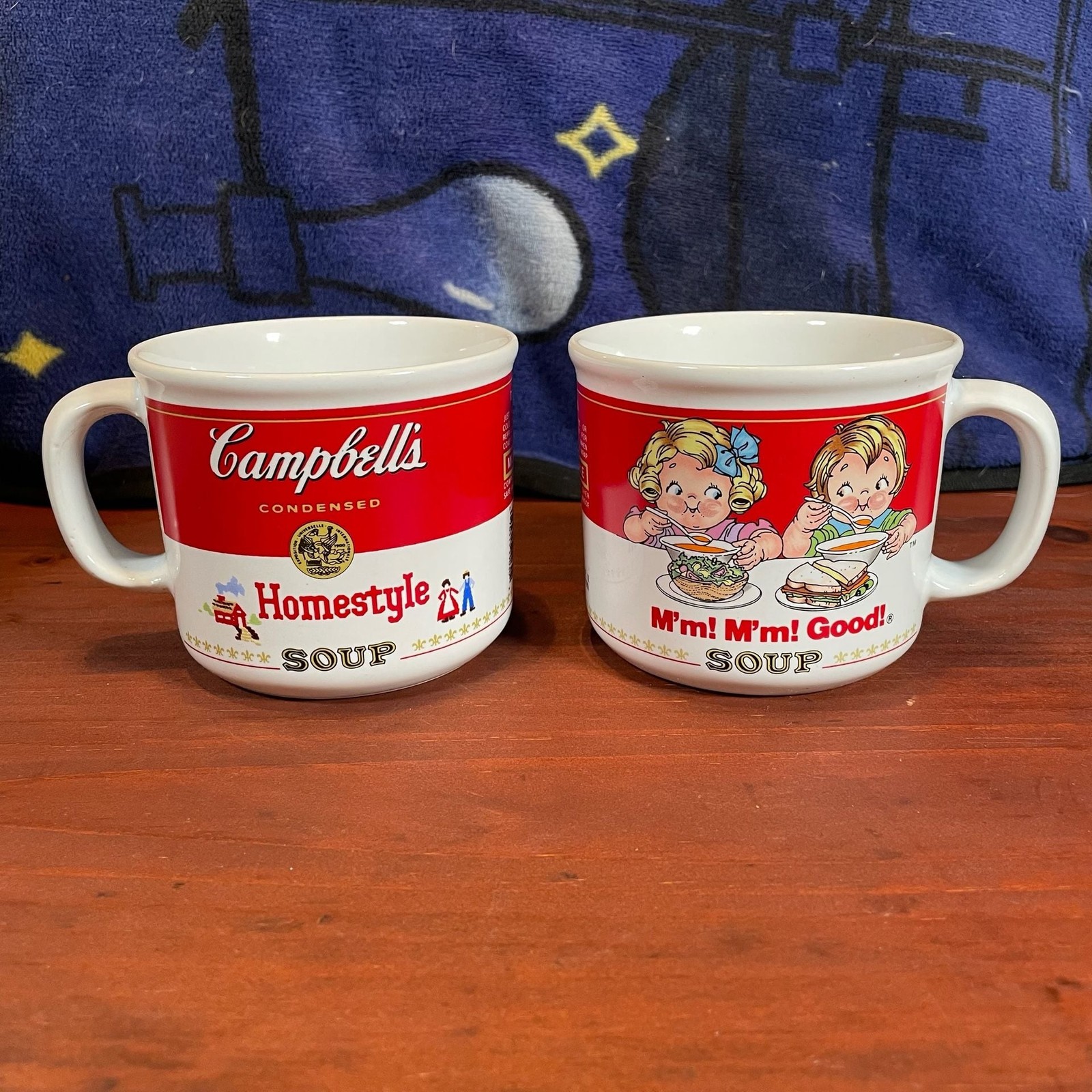 Vintage 1989 Campbell's Homestyle Soup Ceramic Mugs Set of 2 Westwood