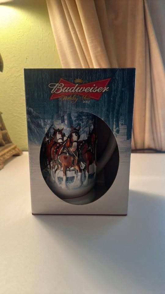 2007 “winter calm” budweiser beer mug
