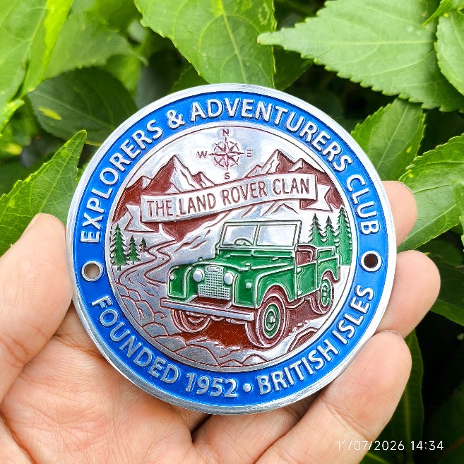 Vintage Land Rover Owners Clan british 1952 Emblem Badge Alloy Off Road defender Vintage Land Rover Owners Clan british 1952 Emblem Badge Alloy Off Road defender