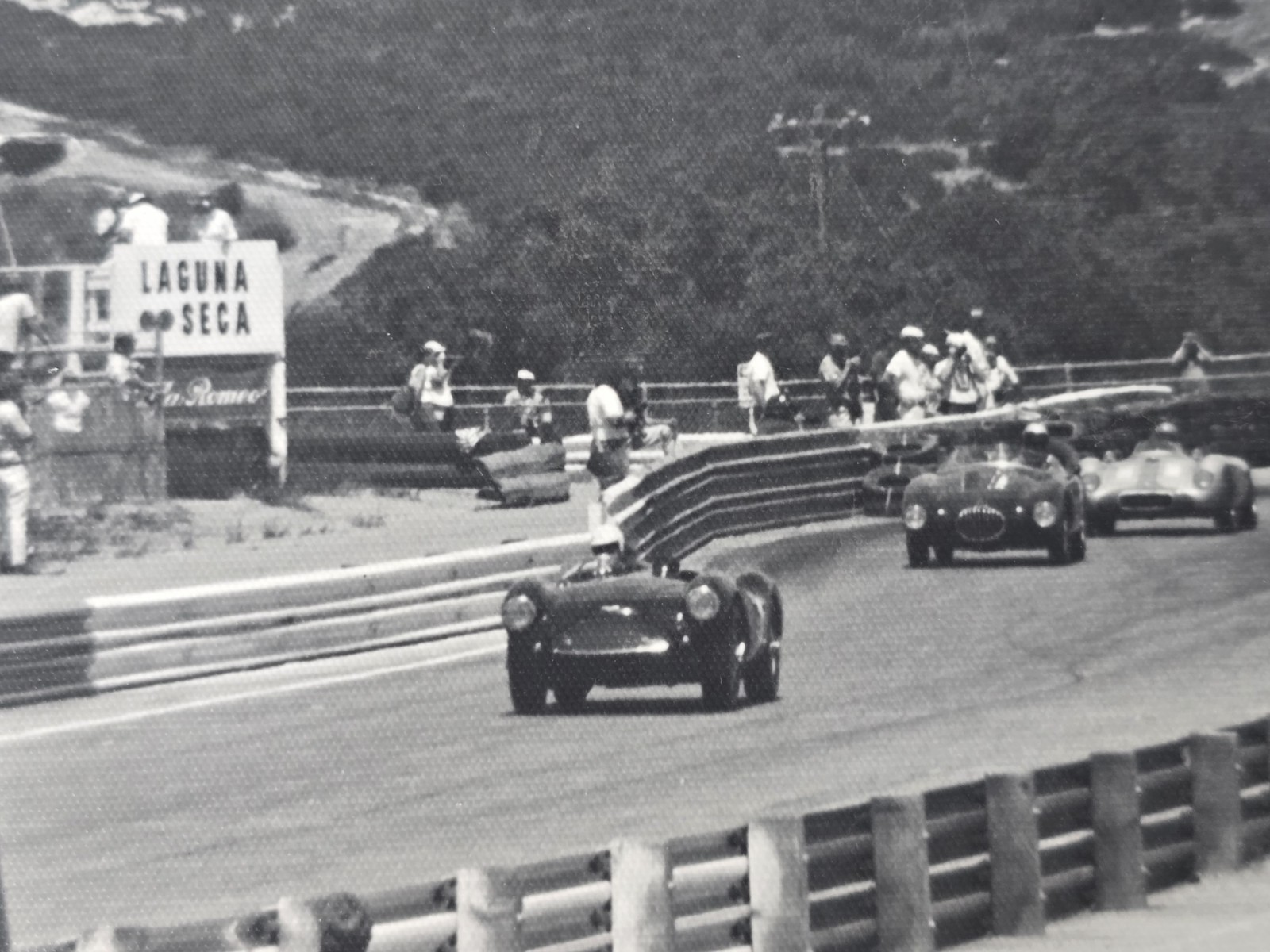 Vintage Laguna Seca Raceway Sports Car Racing Action Snapshot Photo Motorsports