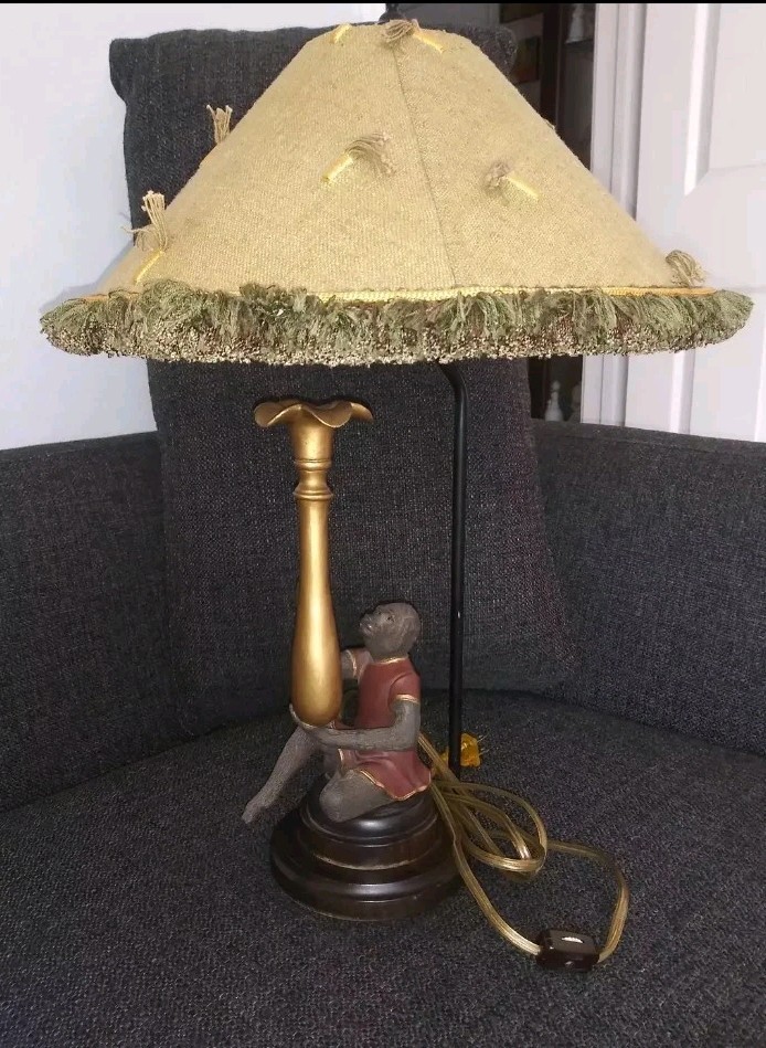 Rare Tyndale Frederick Cooper Monkey Lamp w/Shade
