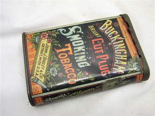 Antique Buckingham Bright Cut Plug Smoking Tobacco Bagley & Co