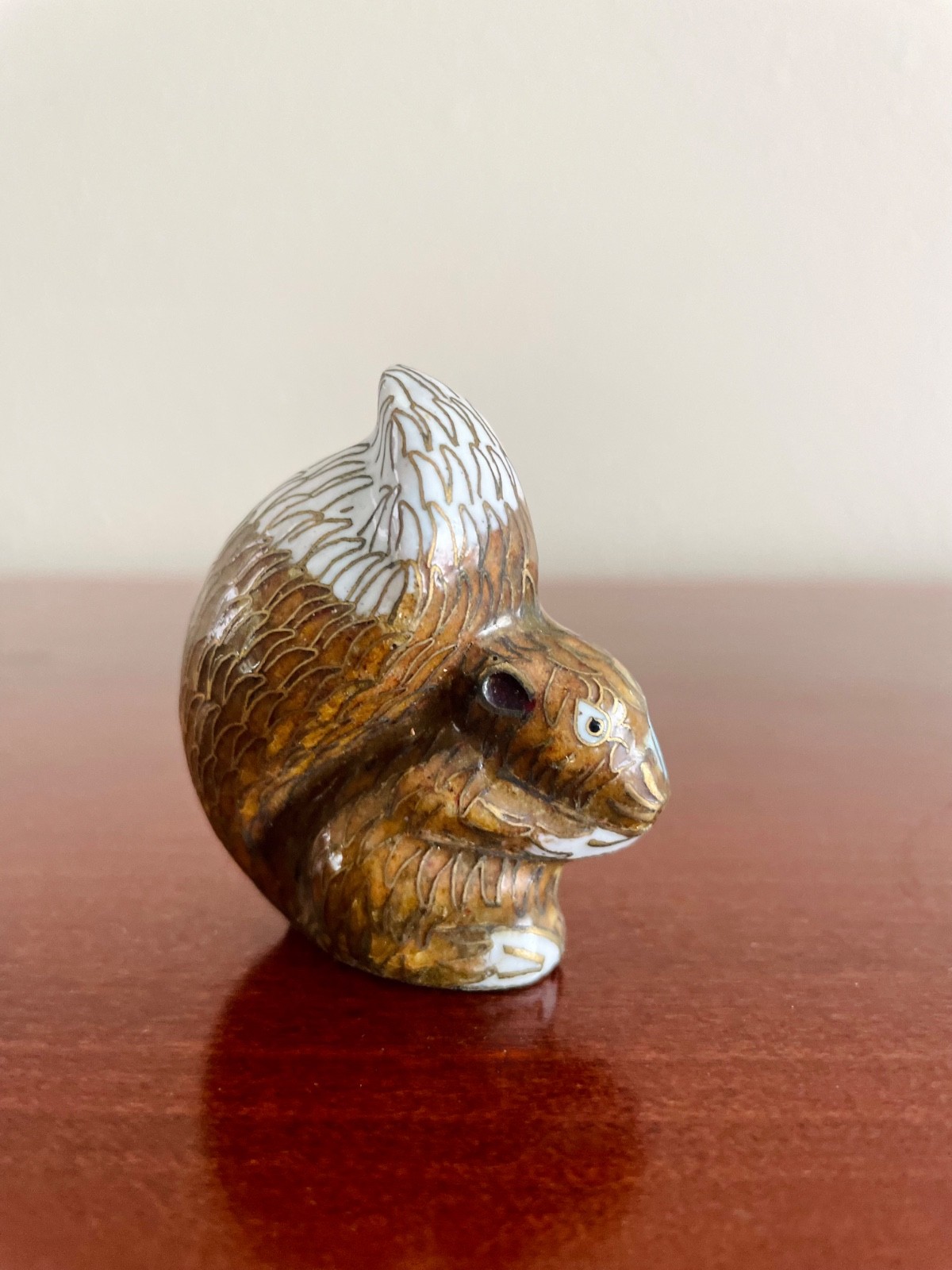 Vintage Cloisonne - Light Brown Squirrel