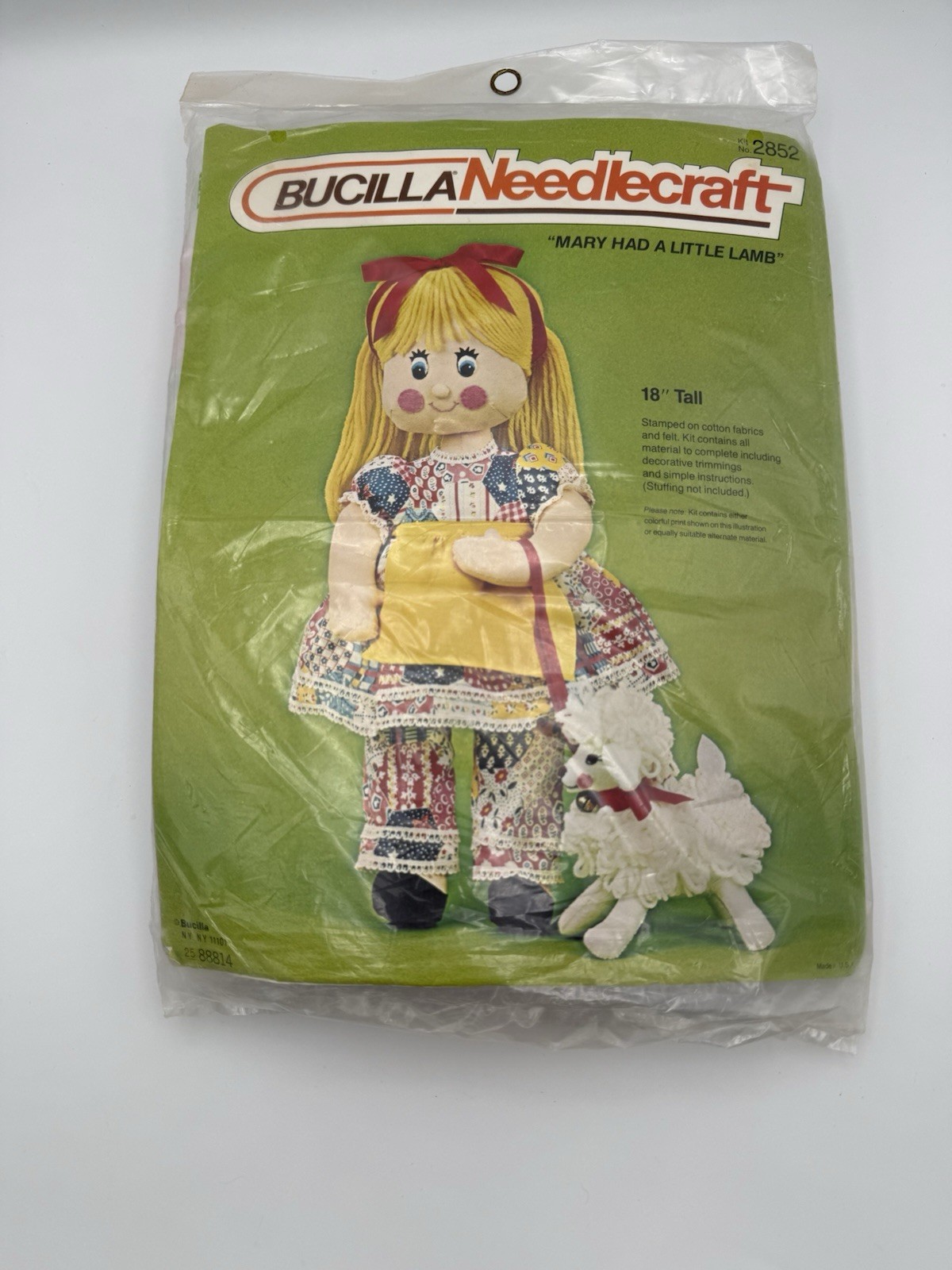 Bucilla Needlecraft Mary Had a Little Lamb Doll Kit 2852  18\
