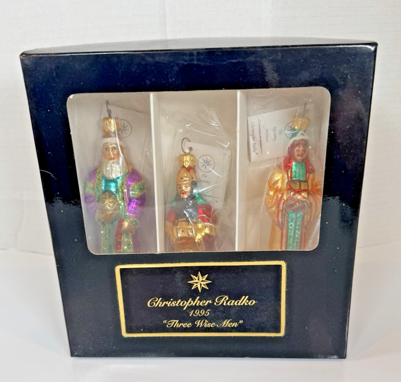 Vintage Retired Limited-edition Christopher Radko 1995 ‘Three Wise Men’ - #6604 Vintage Retired Limited-edition Christopher Radko 1995 ‘Three Wise Men’ - #6604