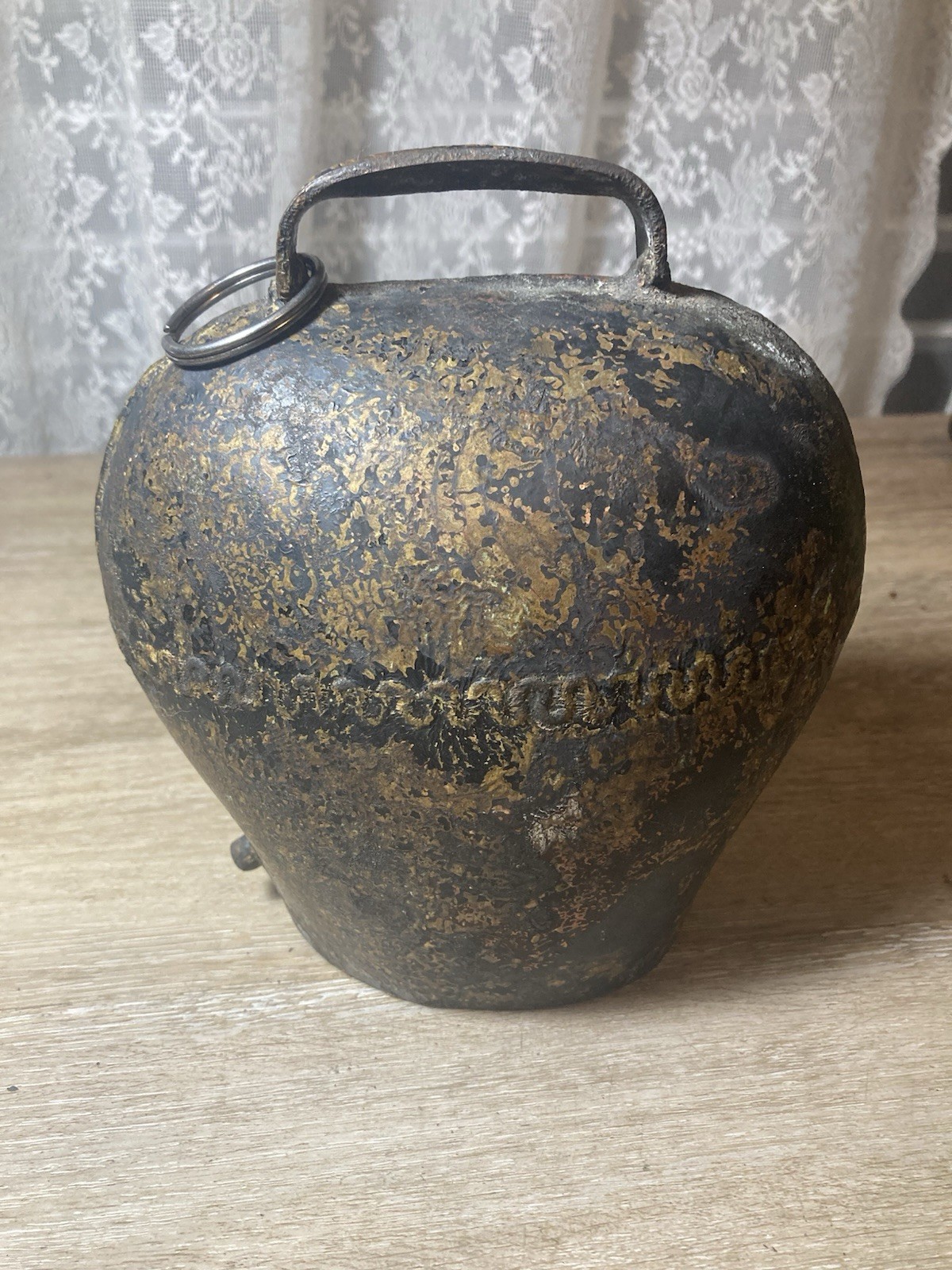 Large Authentic Antique Swiss Alpine Cow Treicheln Bell. Not A Souvenir. 6 In