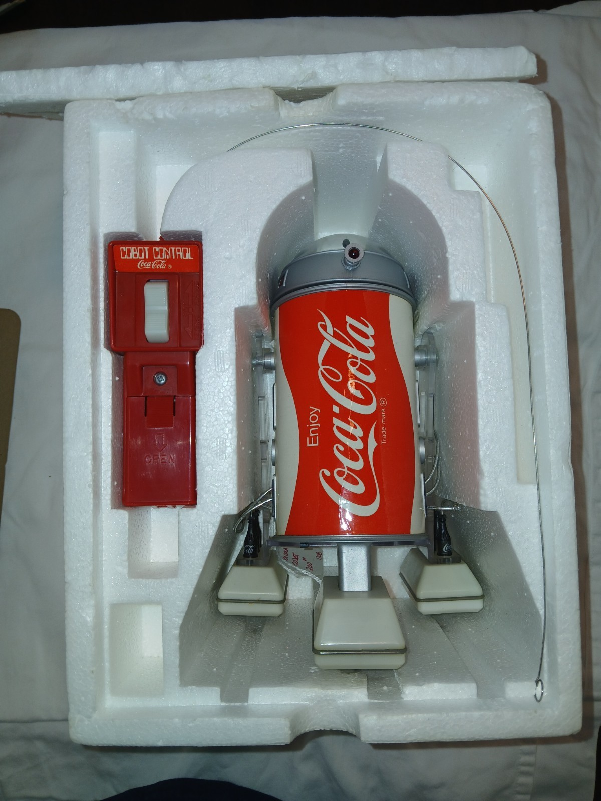 Late 1970s Coca-Cola COBOT Remote Control Robot Box Papers Non Working Vintage