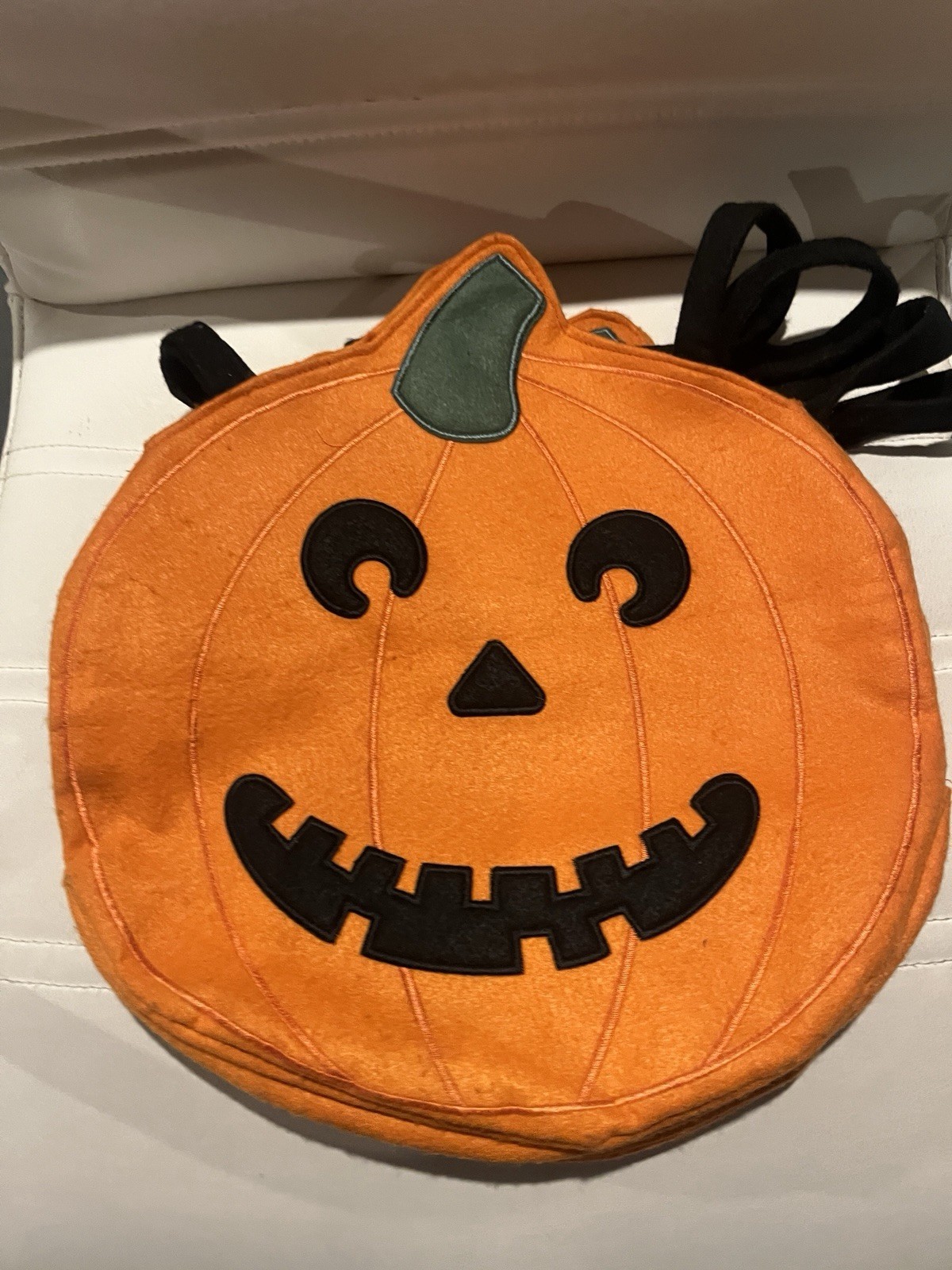 VTG 1960’s HALLOWEEN CANDY SOFT CLOTH BAGS - JACK-O-LATERN FACE Clean & 1 Set