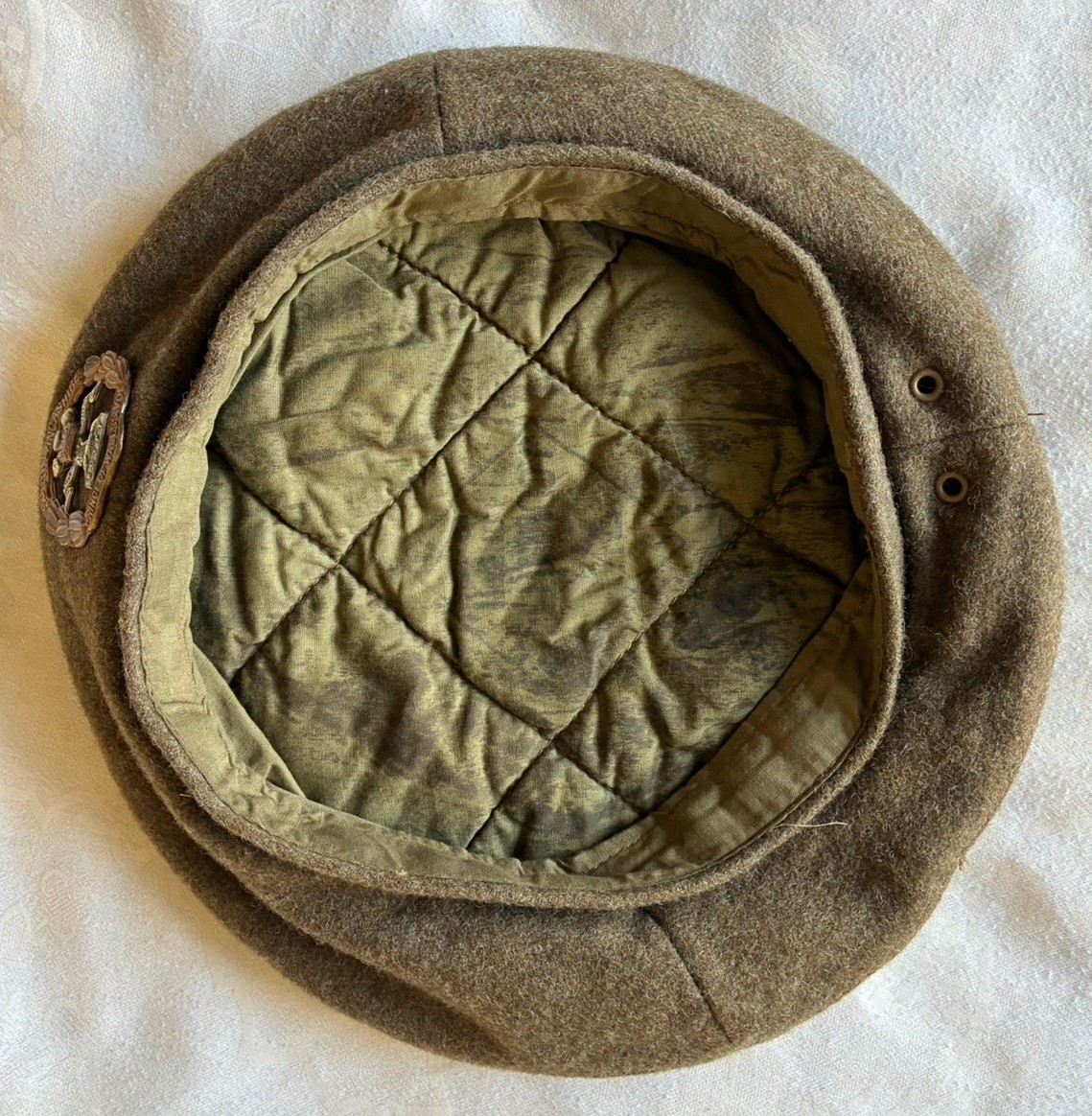 WW2 British General Service Cap, Original J.Collett 1944/1945 Size 7 1/2. WW2 British General Service Cap, Original J.Collett 1944/1945 Size 7 1/2.