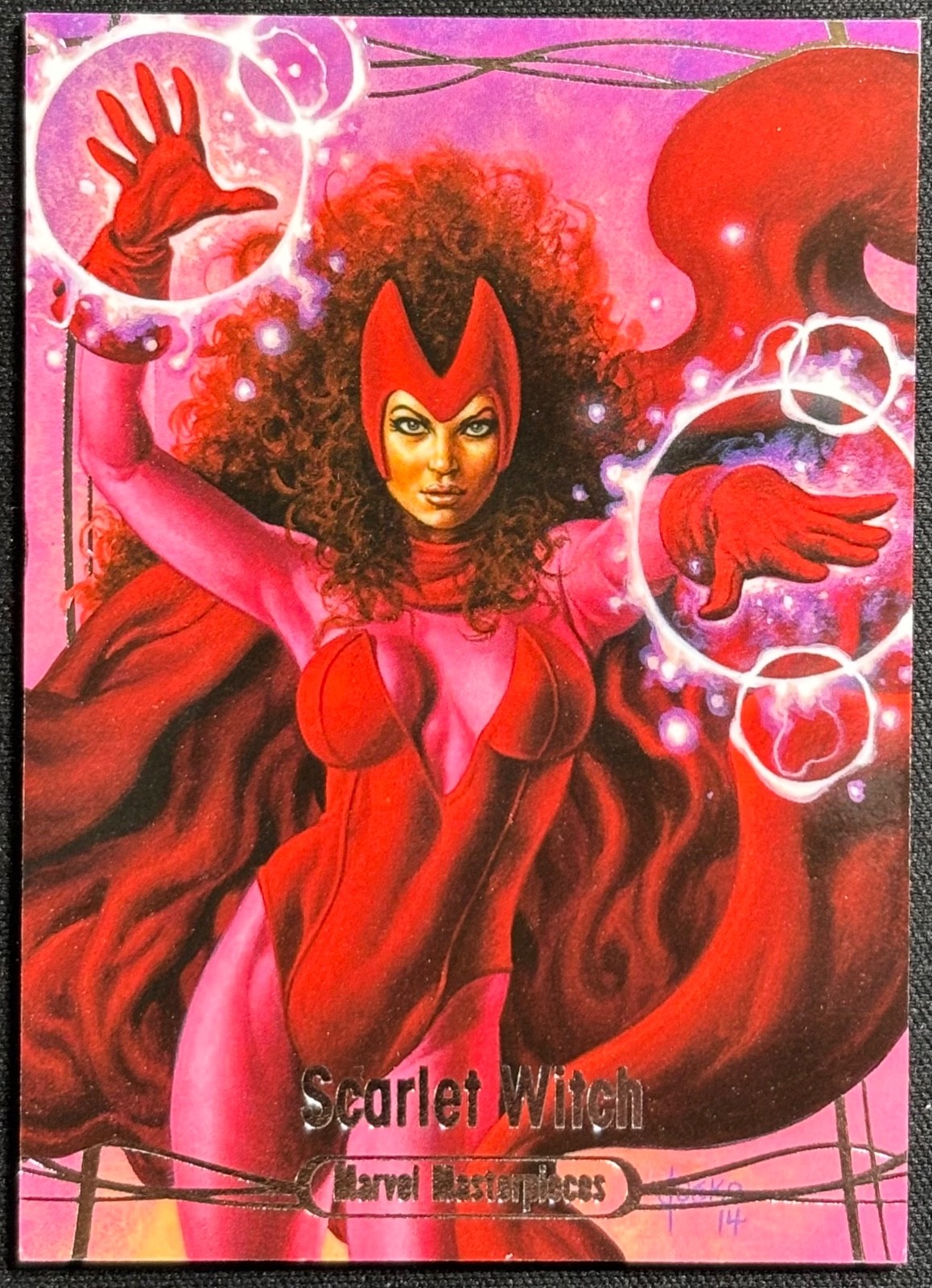 2016 Upper Deck Marvel Masterpieces Tier 2 Scarlet Witch #48 /1499