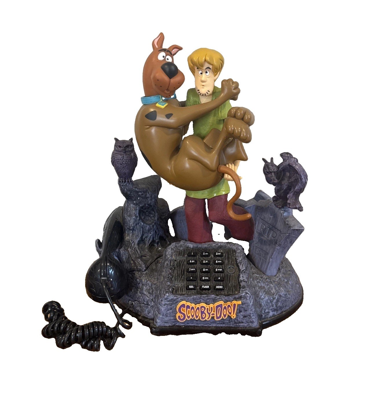 Scooby-Doo Shaggy Haunted Cemetery Corded Push Button Phone w/ Handset Keypad