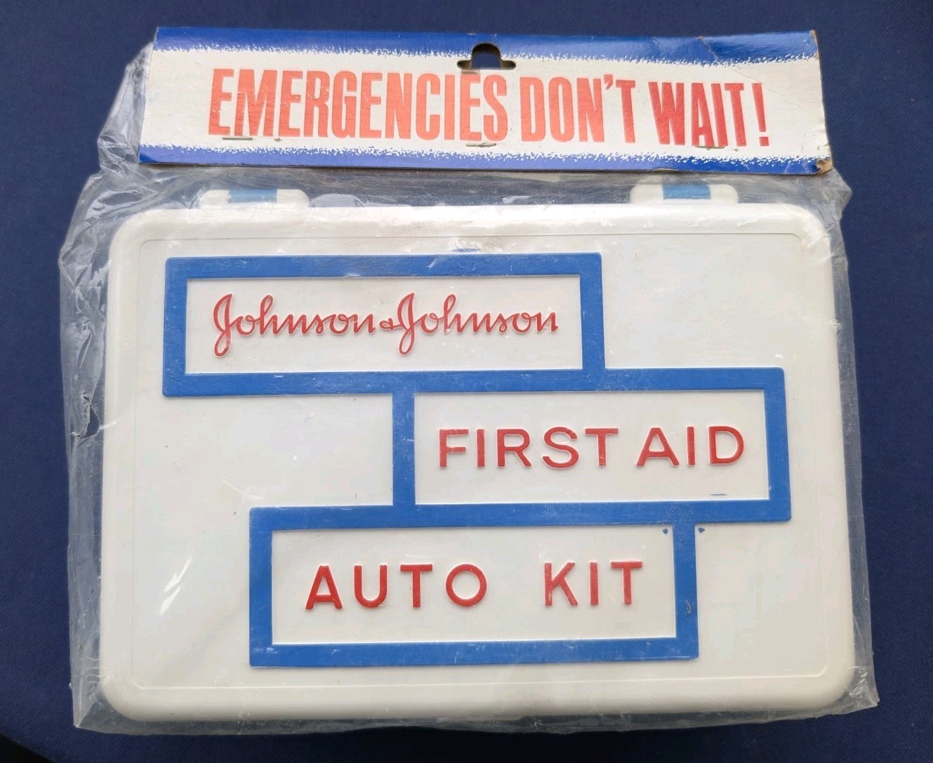 Vintage Johnson & Johnson First Aid Auto Kit NOS Unopened Original Packaging