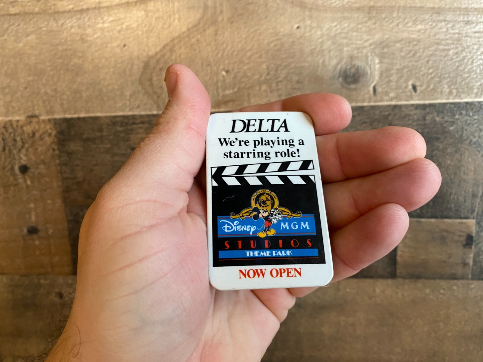 Disney Pin VTG 1989 MGM Studios We\'re Playing A Starring Role Now Open Pinback