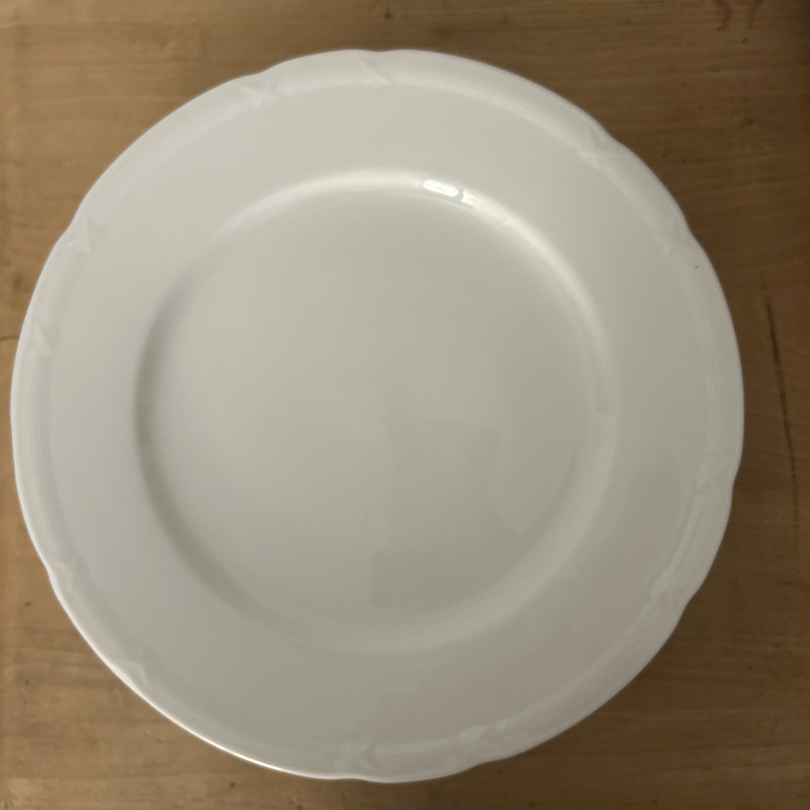 Set of 5 Bauscher Dinner Plate. Germany. White Classic. 12”. Mint