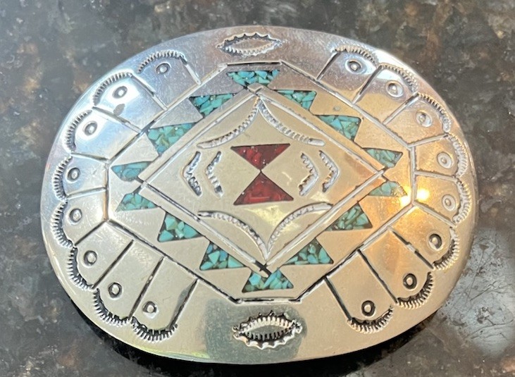 J.NEZZIE belt buckle Turquoise South Western