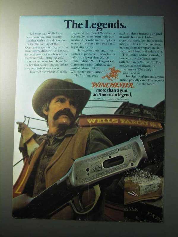 1977 Winchester Wells Fargo & Co. Comm. Carbine Ad