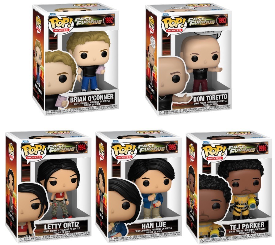 SET OF 5 FAST & FURIOUS FUNKO POP MOVIES VINYL FIGURE MAN CAVE GIFT VIN DIESEL