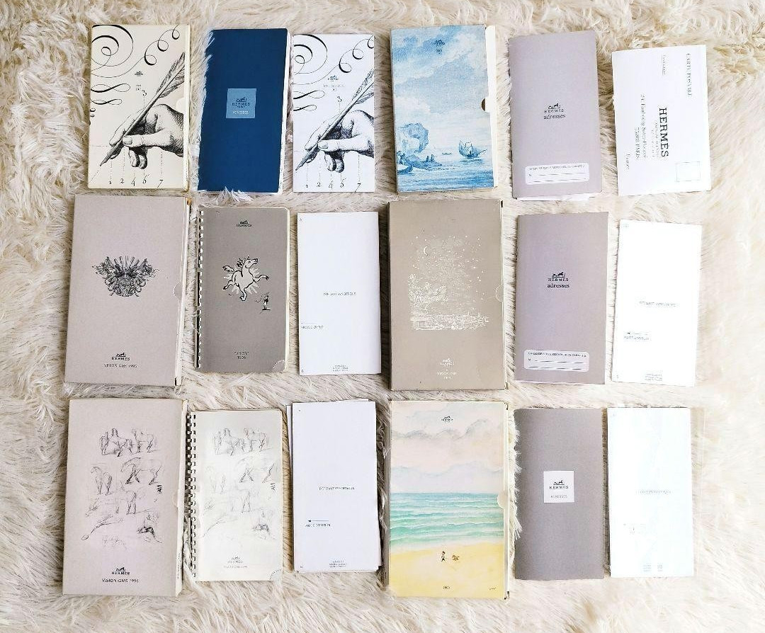 Hermès Vision-GMS Agenda Set Lot (1993–1996) —Vintage French Stationery with Box