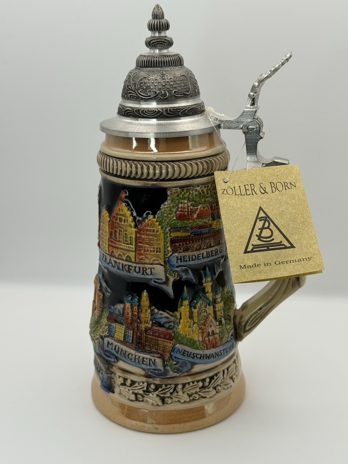 Zöller & Born German Beer Stein Limited Edition 4398/5000 Pewter Lid Collector