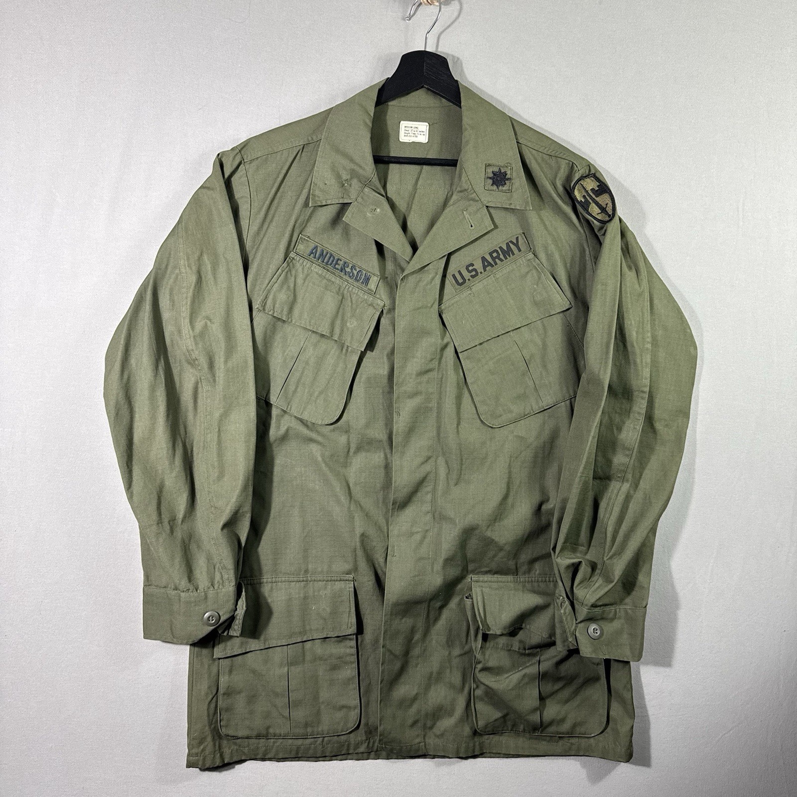 Vintage 60s US Army OG 107 Rip Stop Poplin Slant Pocket Coat Vietnam Med G2U Vintage 60s US Army OG 107 Rip Stop Poplin Slant Pocket Coat Vietnam Med G2U