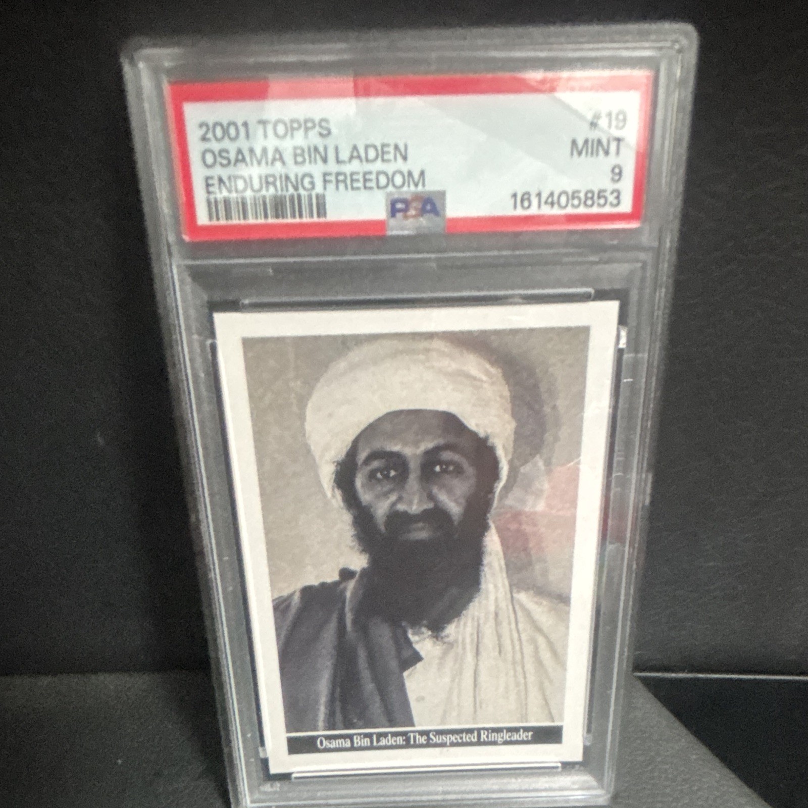 Topps 2001 Enduring Freedom #19 Osama Bin Laden PSA 9 Graded Card 161405853