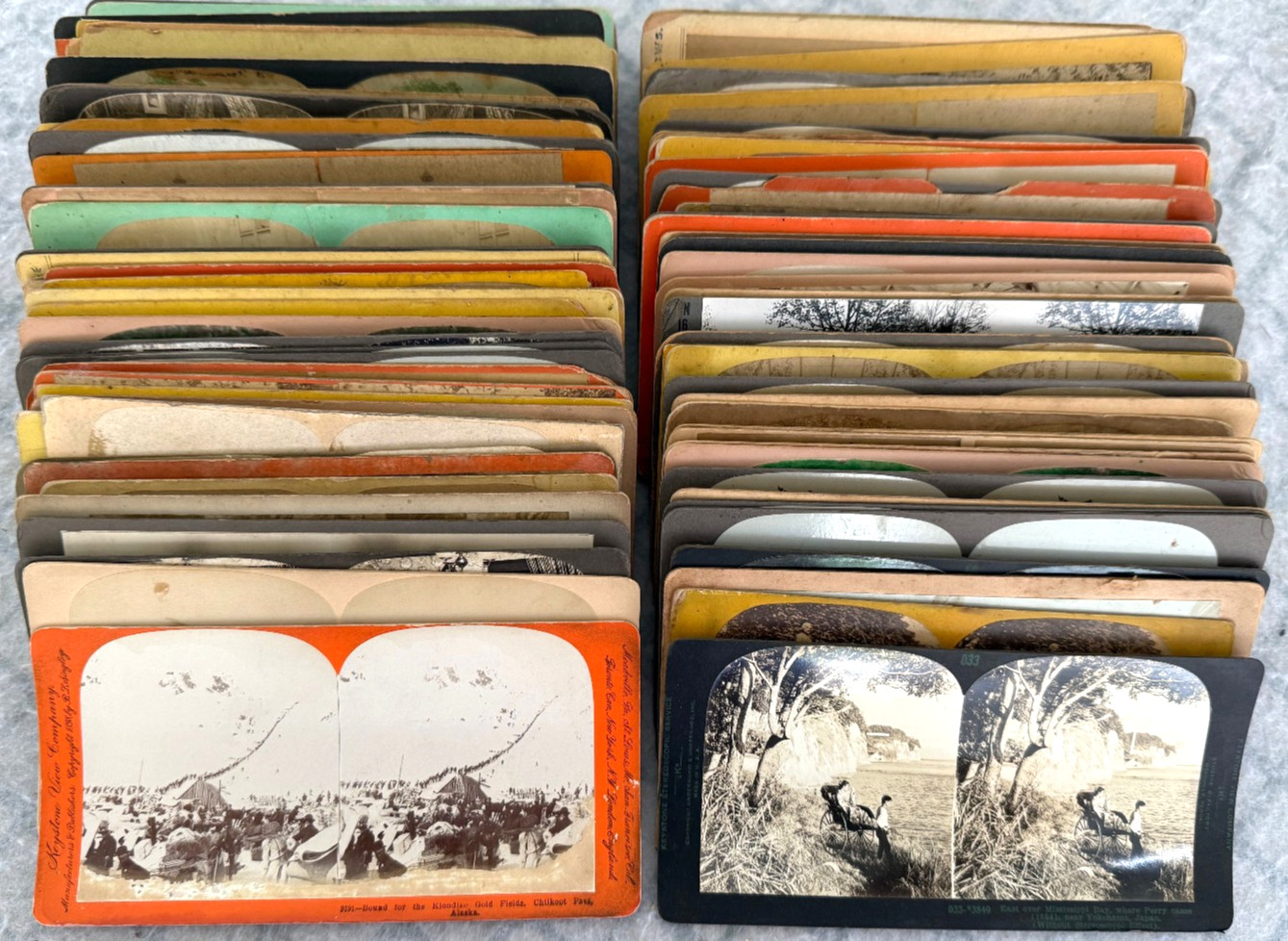 Mixed Lot of 100 Stereoviews, 1870s/1920s, No Lithographs, LotB Mixed Lot of 100 Stereoviews, 1870s/1920s, No Lithographs, LotB