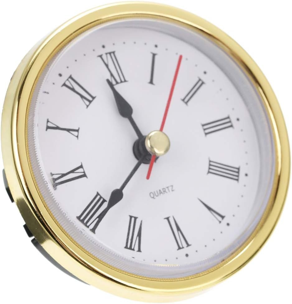 2-1/2 Inch Quartz Clock Insert with Roman Numerals DIY Replacement 65mm