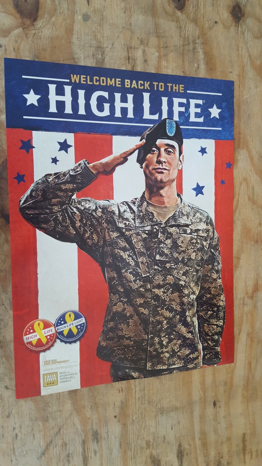 Miller High Life Beer Military Poster
