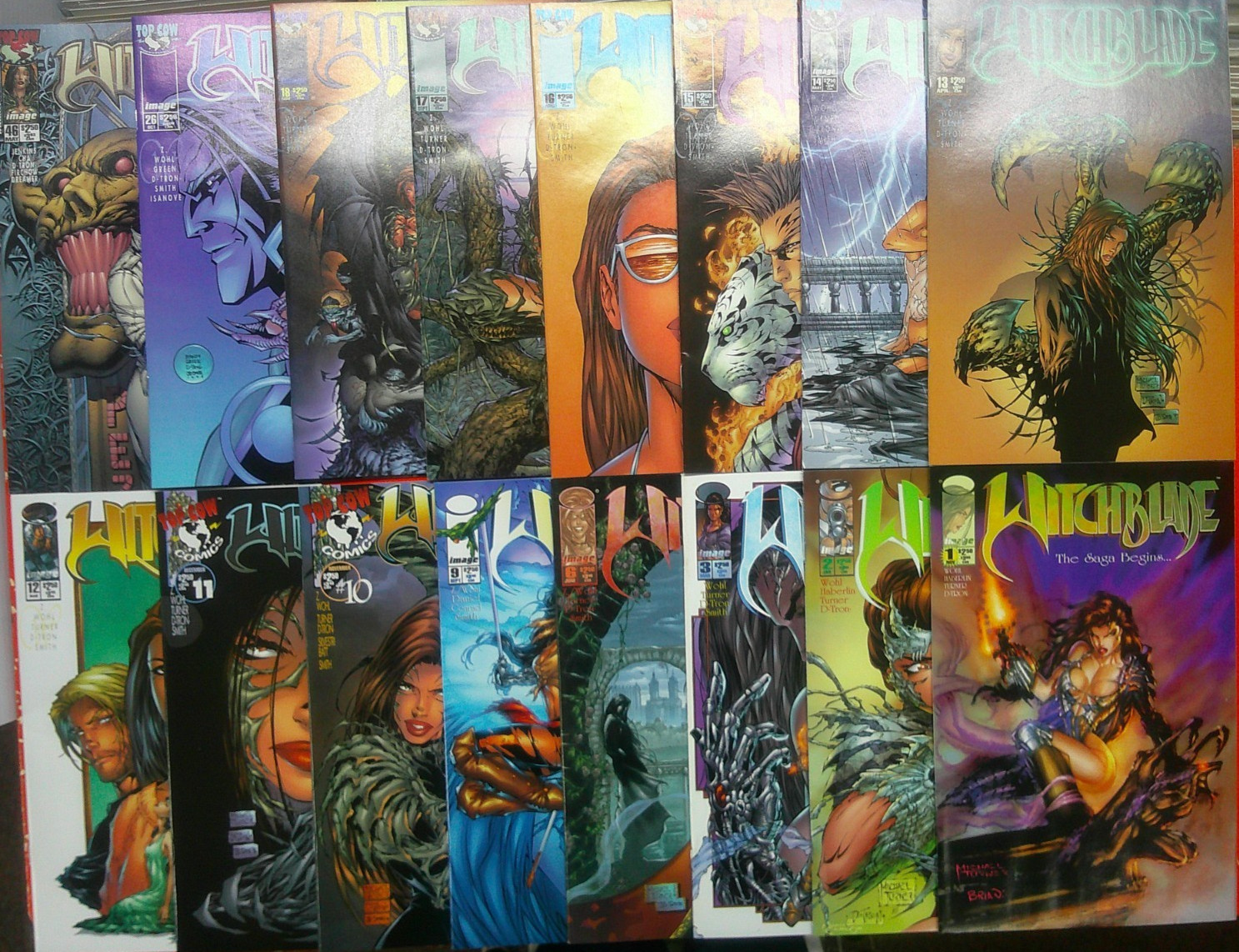 Witchblade (Lot of 16) 1-3, 6, 9-18, 26, 46 Image Michael Turner 1995 (VF/NM)