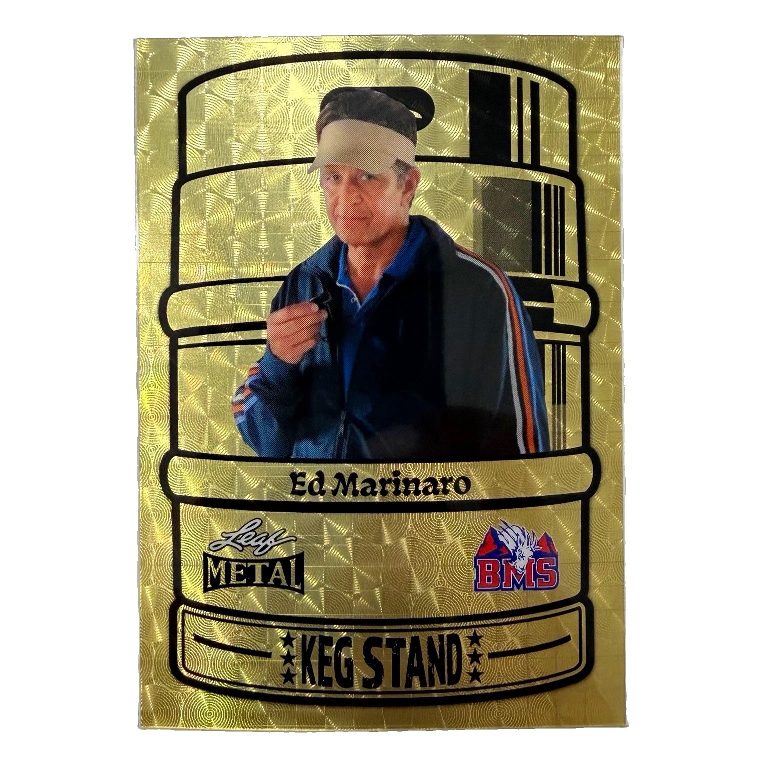 Leaf 2017 Metal Ed Marinaro Blue Mountain State Keg Stand #11 Gold Insert
