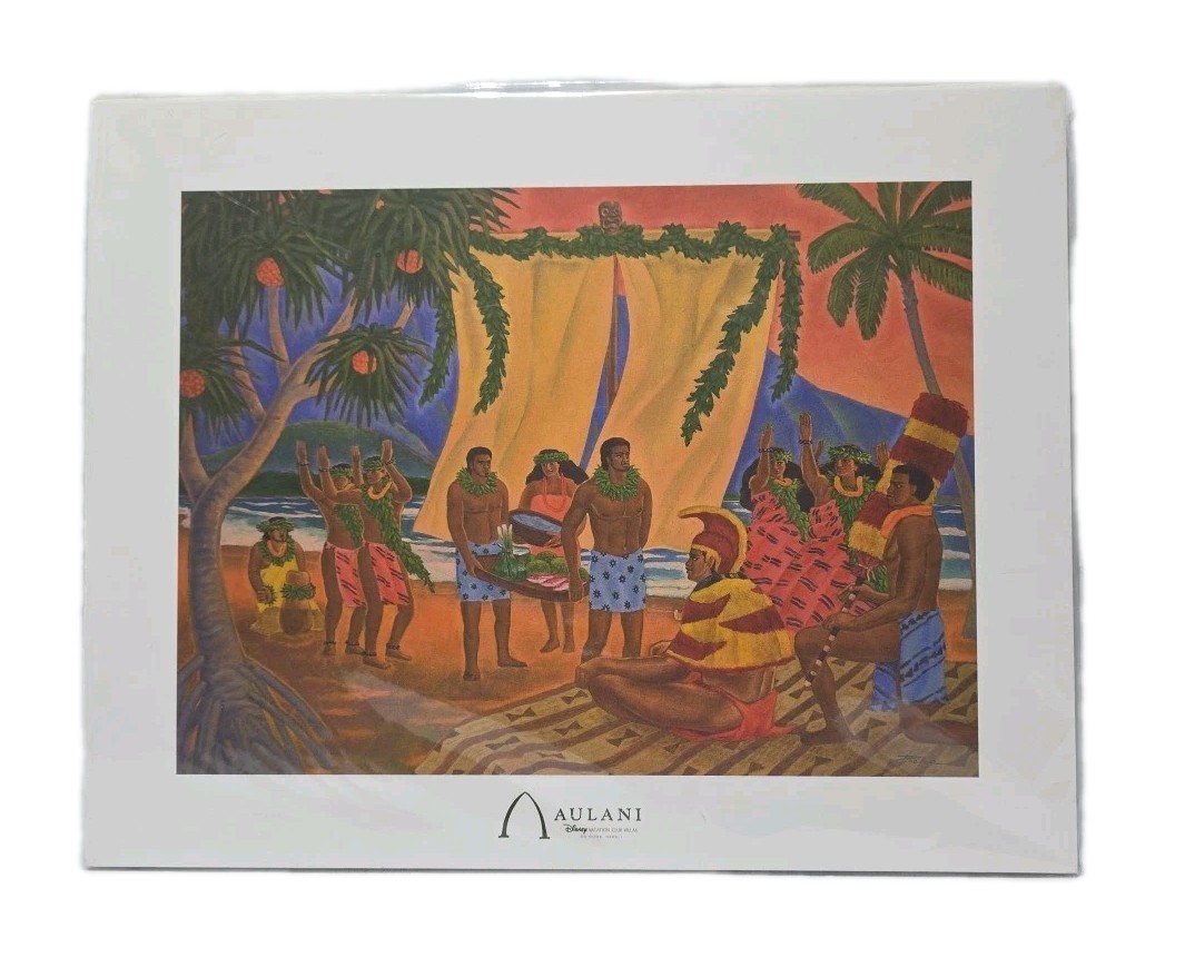Disney Vacation Club Print of Aulani  Matted Makahiki by Doug Tolentino 11x14 