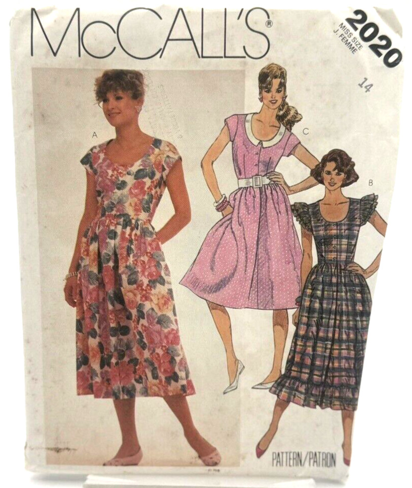 Rare McCall\'s Pattern #2020 - Dress (Size 14)