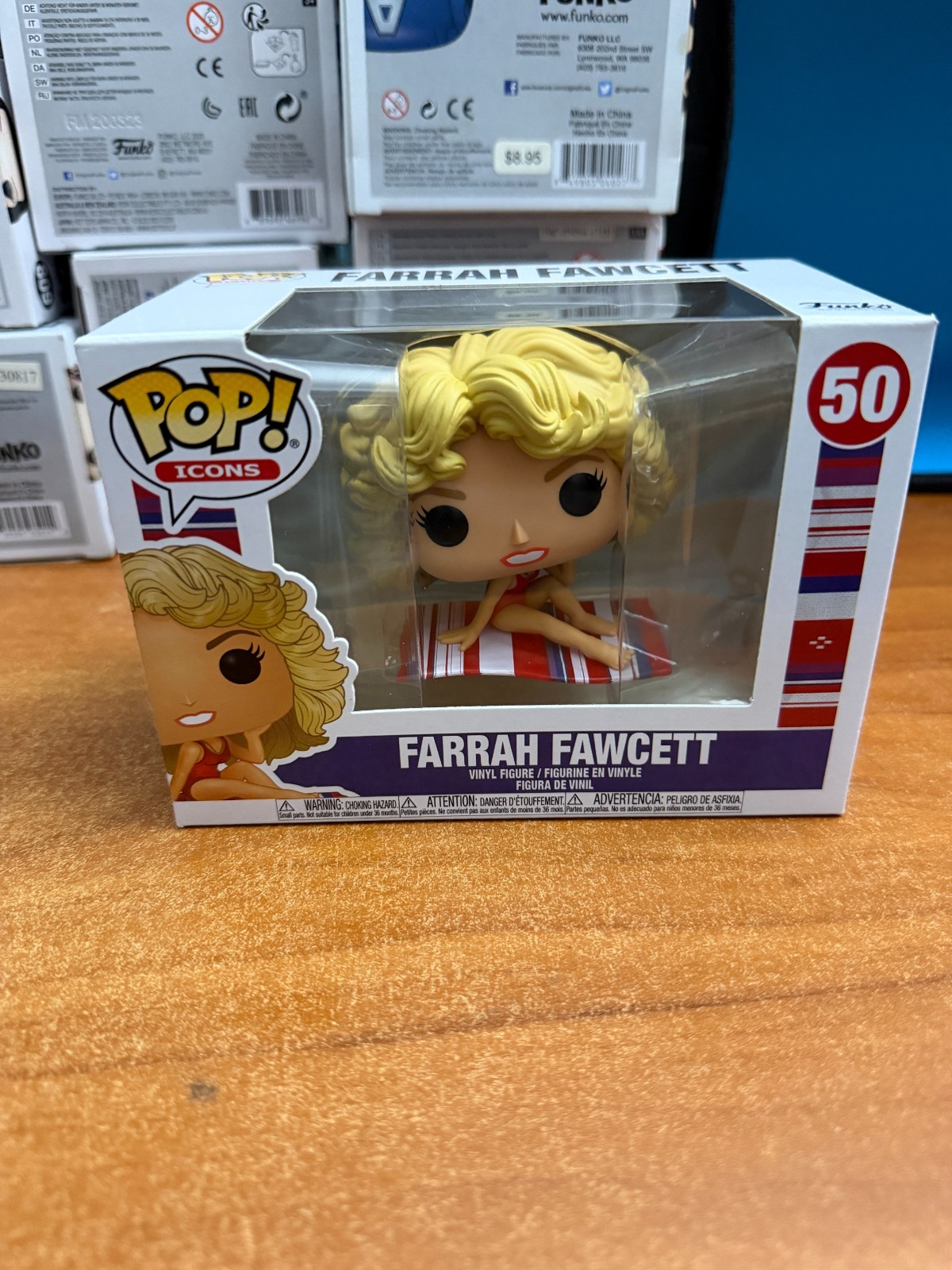 Farrah Fawcett Funko Pop Icons #50 Vaulted Vinyl Figure Farrah Fawcett Funko Pop Icons #50 Vaulted Vinyl Figure