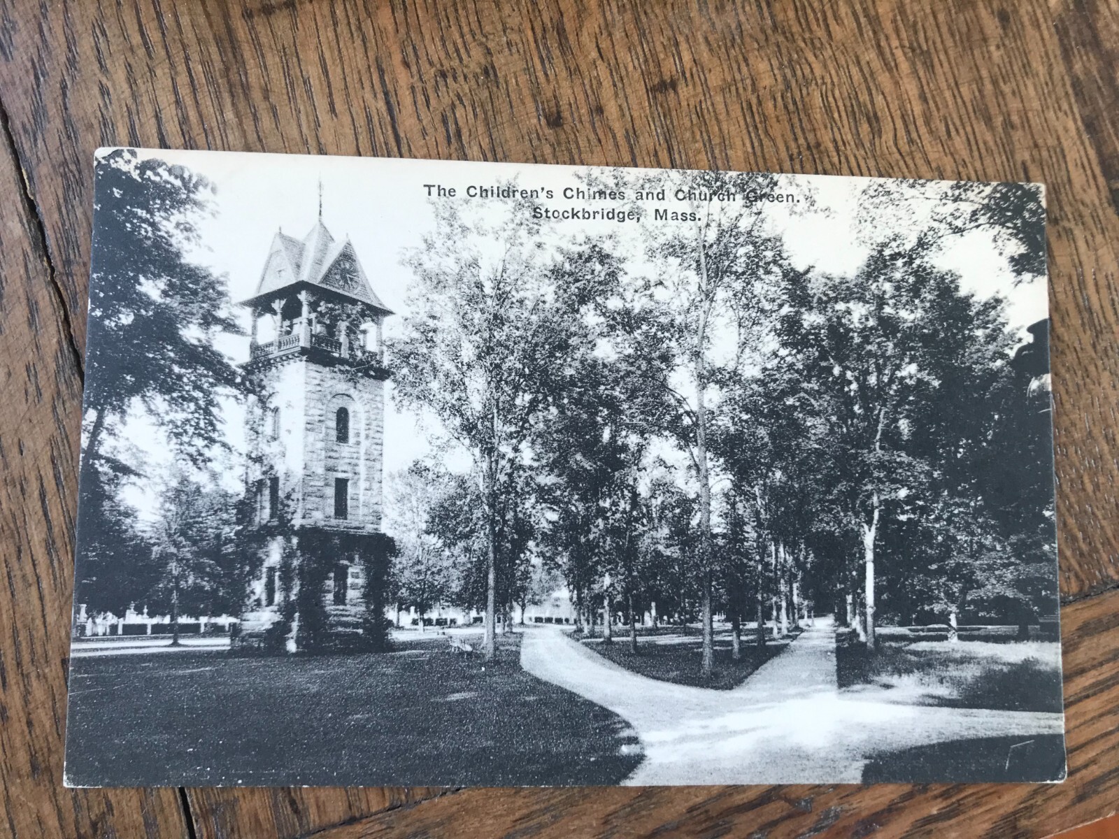 The Children\'s Chimes and Church Green in Stockbridge Massachusetts Postcard
