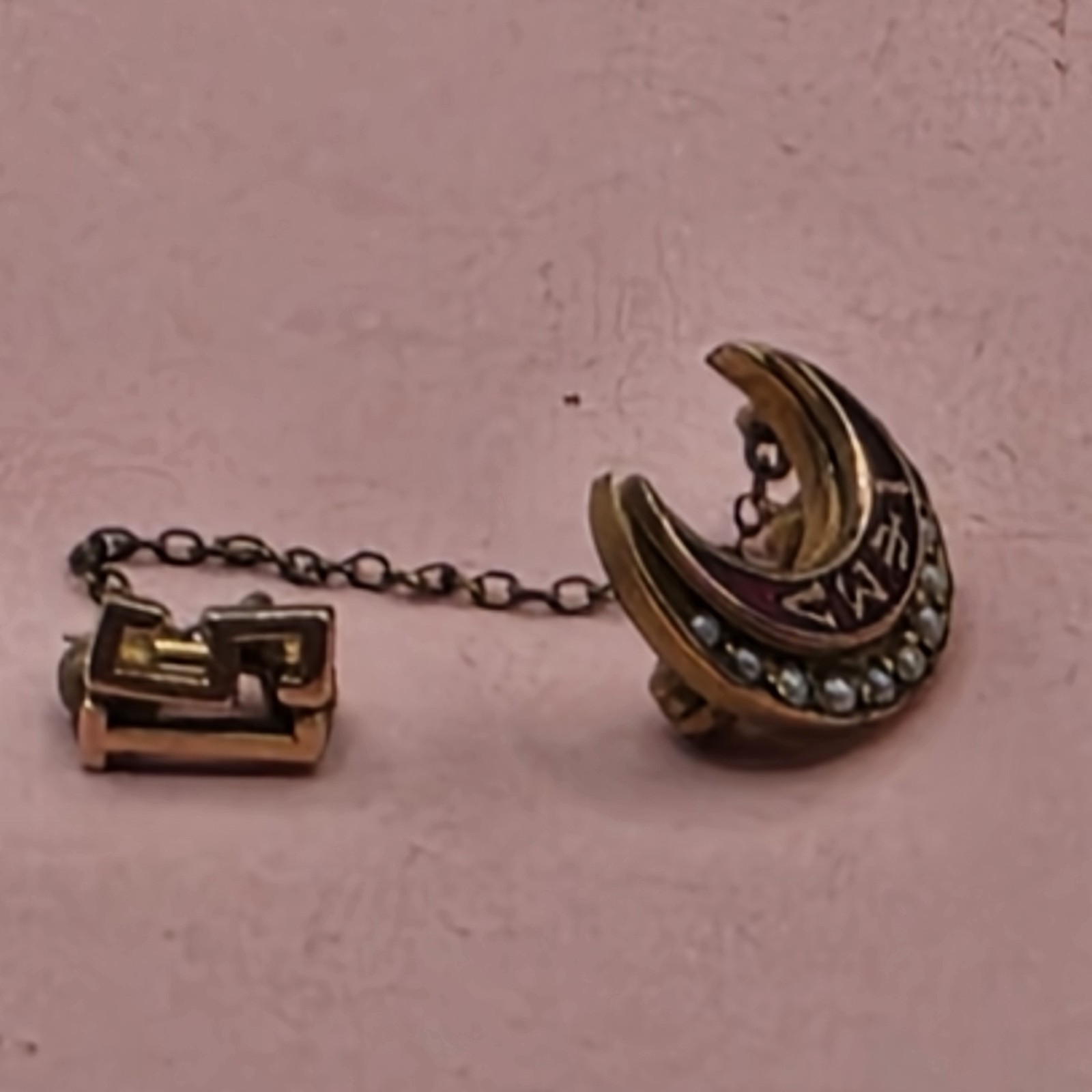 Lambda Sigma Psi Gold Filled Enamel Pearl 1951 BJW
